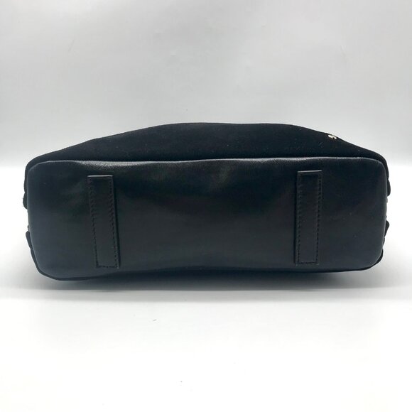 Halston Heritage Black Suede Convertible Satchel - Picture 5 of 12